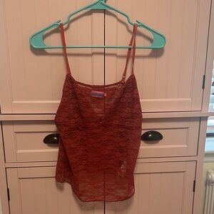 Edikted Red Lace Camisole Top